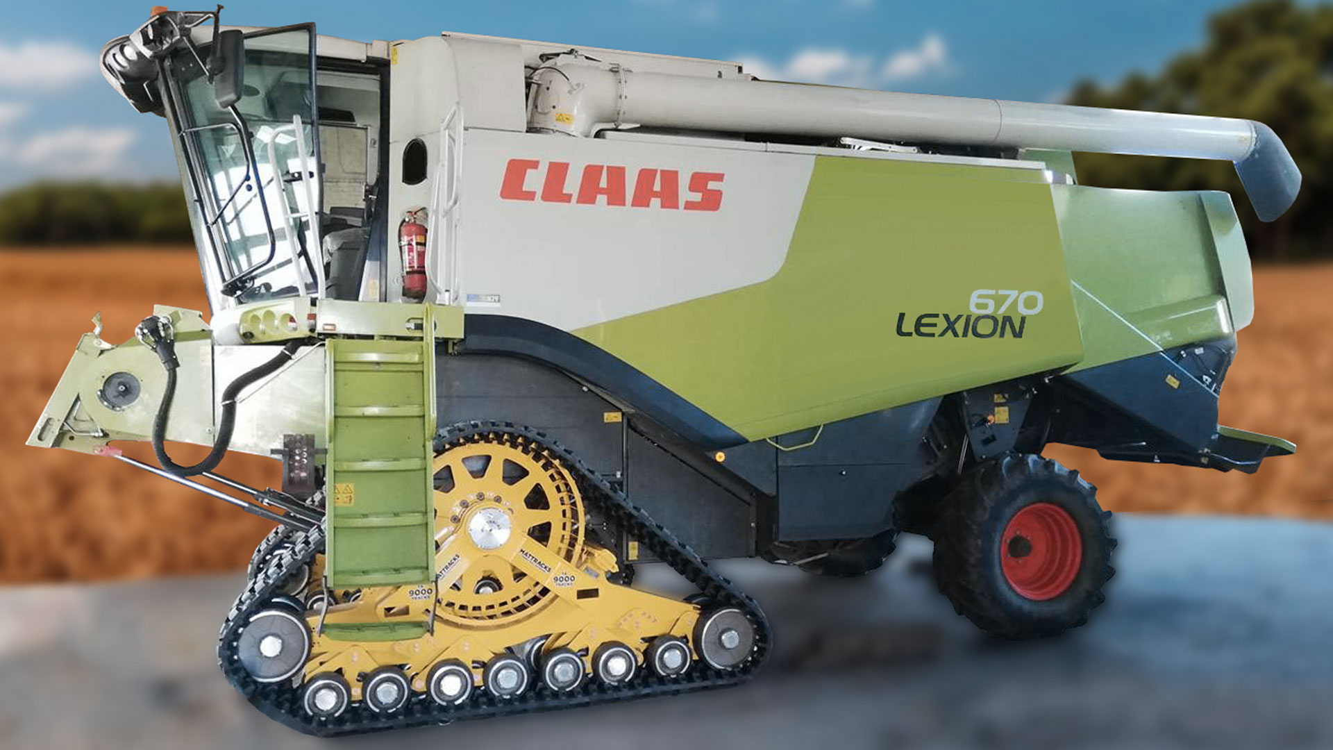 9090-J0 Series Tracks on a Claas Lexion 670